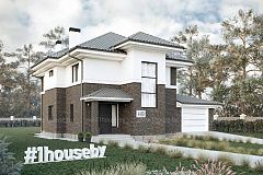 Двухэтажный современный дом с 4-мя спальнями и гаражом на 1 авто.