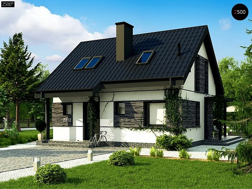 Аккуратный стильный дом с дополнительной спальней на первом этаже.