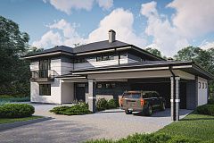 Комфортный вариант современного двухэтажного дома