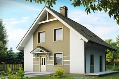 Стильный дом с мансардой, экономичный в строительстве и эксплуатации.