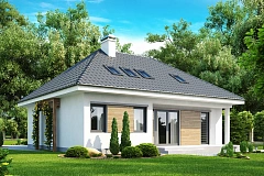 Удобный и красивый дом традиционного характера с двумя дополнительными спальнями на первом этаже.