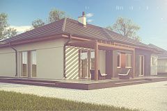 Комфортный одноэтажный дом в традиционном стиле