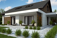 Комфортный просторный дом с одноуровневой планировкой.