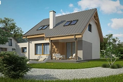 Вариант мансардного проекта Z146 c&nbsp;&nbsp;гаражом с правой стороны