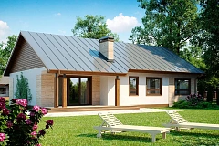 Вариант одноэтажного дома Z98 с измененной планировкой