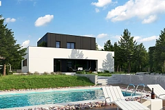 Дом в современном стиле с подвалом