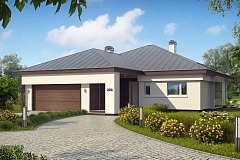 Подвариант одноэтажного дома Z200 с измененной планировкой