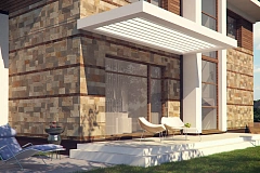 Проект двухэтажного дома с гаражом для двух авто, с баней