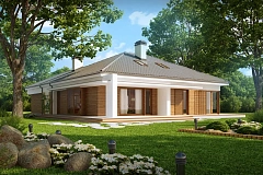 Практичный одноэтажный дом с гаражом, с возможностью адаптации мансарды.