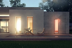 Проект одноэтажного дома в стиле модерн эффектной формы