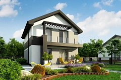 Компактный двухэтажный дом для узких участков.