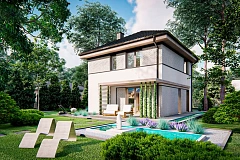 Функциональный двухэтажный дом