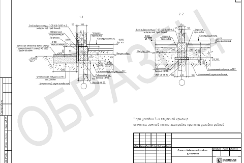 Адаптация фундамента для типового проекта дома