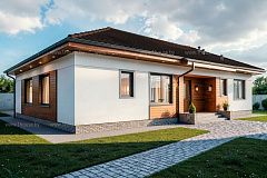 Комфортный одноэтажный дом в традиционном стиле