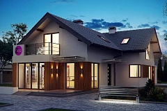 Мансардный проект дома, комфортный и функциональный