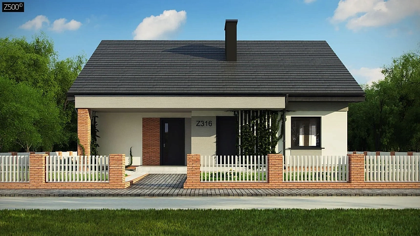 Уютный дом с двускатной кровлей и&nbsp;&nbsp;возможностью обустройства мансарды.