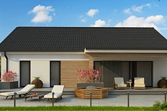 Проект одноэтажного дома Z376_35 с измененной планировкой