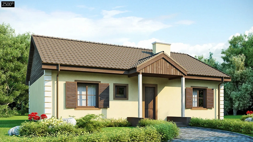 Выгодный и простой в строительстве дом полезной площадью 100 м2.