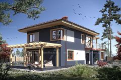 Двухэтажный дом с 4мя спальнями и сауной.