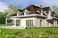 Добротный особняк изысканного дизайна с гаражом для двух авто.