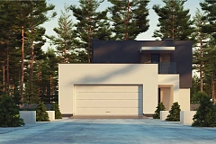 Двухэтажный дом с гаражом на две машины