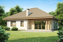 Практичный одноэтажный дом с большим гаражом, просторной гостиной и двумя спальнями.