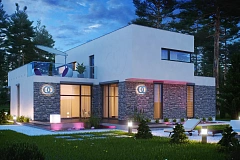 Koмфортабельный особняк в стиле модерн элегантного дизайна.