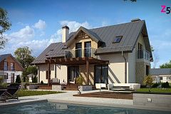 Стильный современный дом с пятью спальнями и гаражом.