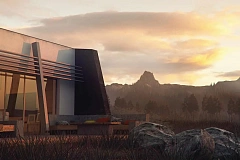 Современный одноэтажный дом в стиле минимализм