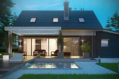 Проект компактного аккуратного дома с гаражом.