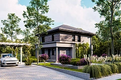 Проект современного двухэтажного дома