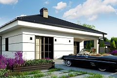 Вариант одноэтажного дома Z443 без гаража