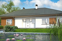 Комфортный одноэтажный дом в традиционном стиле.