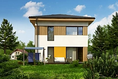 Компактный проект двухэтажного дома