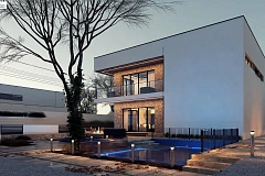 Современный дом для одной семьи простой формы