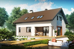 Аккуратный и функциональной дом простой формы, экономичный в строительстве и эксплуатации.