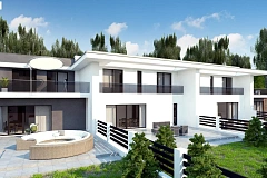 Современный двухсемейный дом с отдельными входами