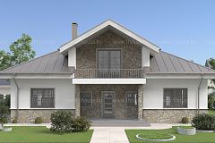 Мансардный дом с 3 спальнями и свободной планировкой мансарды.