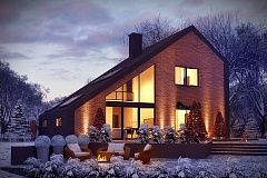 Проект комфортного мансардного дома со вторым светом и функциональной планировкой.