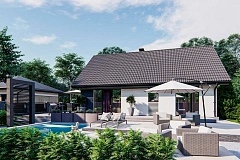 Проект одноэтажного дома с мансардой, электрический котел