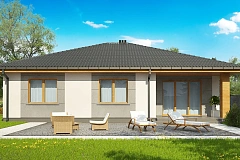 Одноэтажный коттедж с четырьмя спальнями