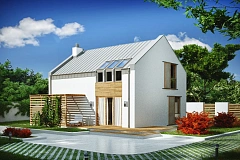 Энергосберегающий дом стильного современного дизайна.