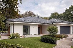 Проект одноэтажного дома с гаражом на две машины