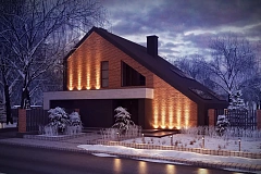 Проект комфортного мансардного дома со вторым светом и функциональной планировкой.