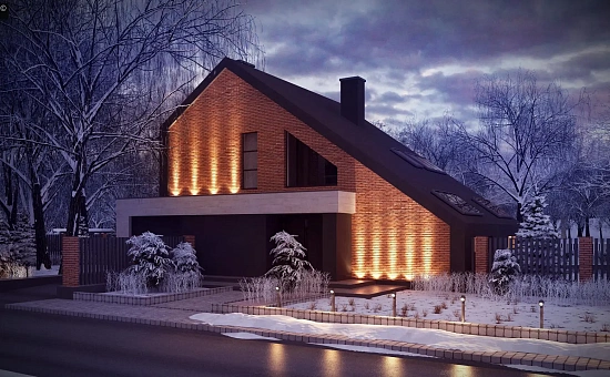 Проект комфортного мансардного дома со вторым светом и функциональной планировкой.