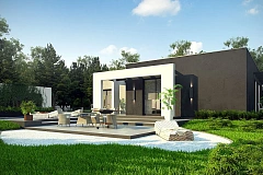 Проект комфортного одноэтажного дома с 4 спальнями