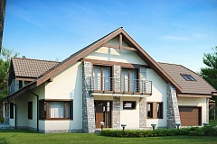 Просторный элегантный особняк с гаражом для двух автомобилей.