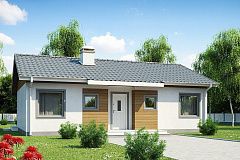 Компактный дом с двускатной крышей — выгодный, функциональный и практичный.