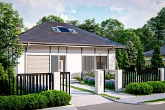 Дом с мансардой, четыре комнаты и гараж