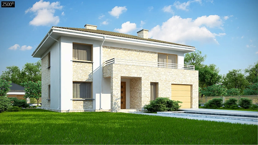 Дом с полноценным вторым этажом , четырьмя спальнями , гаражом и кабинетом на первом этаже